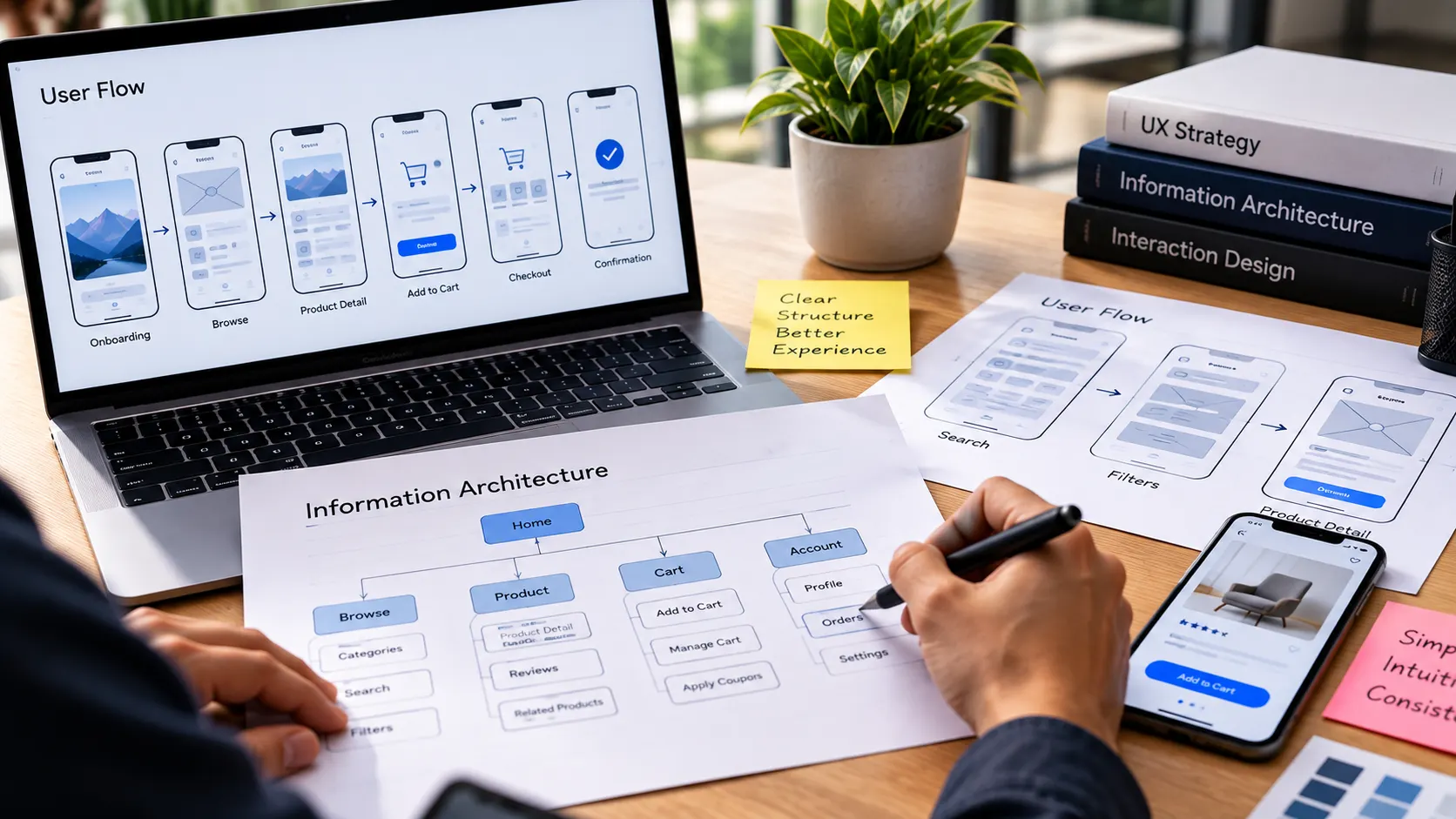 Information Architecture and User Flows in UX Design